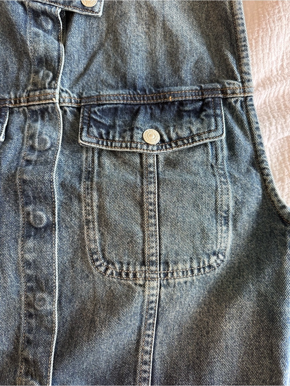 We The Free Dark Blue Denim Sleeveless Jumpsuit - Picture 6 of 7